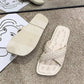 Sandals and Slippers Women's Outer Wear Summer Korean Fashion Candy Color Woven Cross Flat Flip Flops