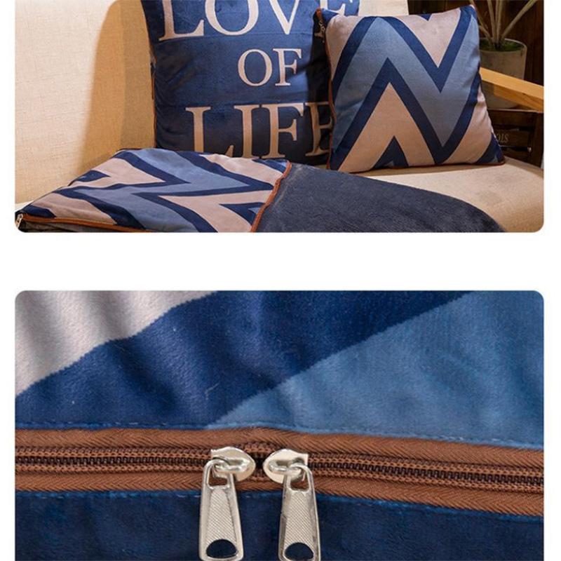 Dual-purpose Pillow Winter Coral Velvet Pillow Variable Quilt Sofa Pillow Car Warmth Artifact
