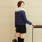 Winter Down Jacket Short Slim-fit Warm Jacket White Fur Collar Lightweight Women's Down Jacket
