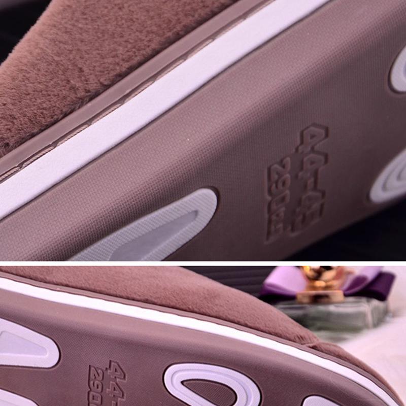 Winter Home Warm Indoor Cotton Slippers Couple Thick Non-slip Slippers