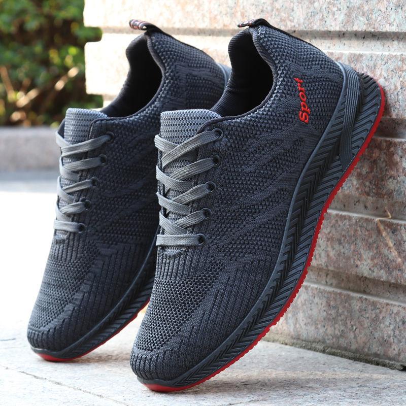 Men's Breathable Deodorant Pure Black Work Shoes Non-slip Wear-resistant Sports Casual Shoes