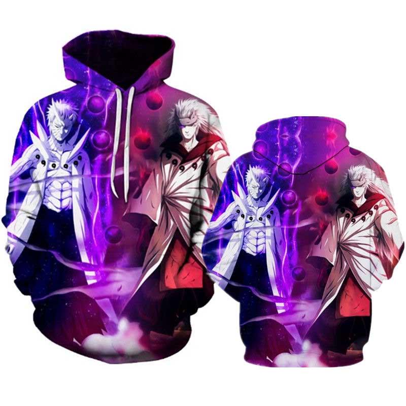 Spring and autumn coat 3D printing cartoon anime clothing woman plus size hooded sweater men