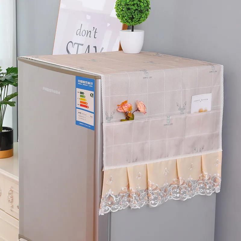 Refrigerator Cover Washing Machine Cover Universal Household Appliance Cover Towel Dustproof Refrigerator Cover Curtain