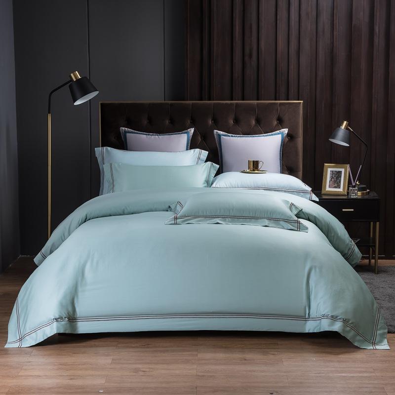 4pcs/set Pure Cotton Milled Cotton 4-piece Set Bed Sheet Quilt Cover Pillowcase 4-piece Set Twin Queen King Size