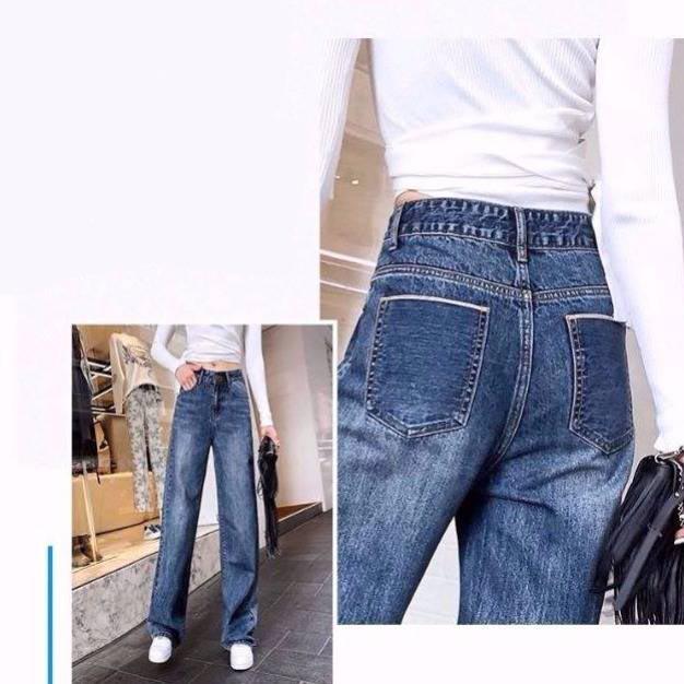 Women's Fashion Slim Jeans Flared Trousers Pants Ladies High Waist Casual Trousers Wide Leg Pants