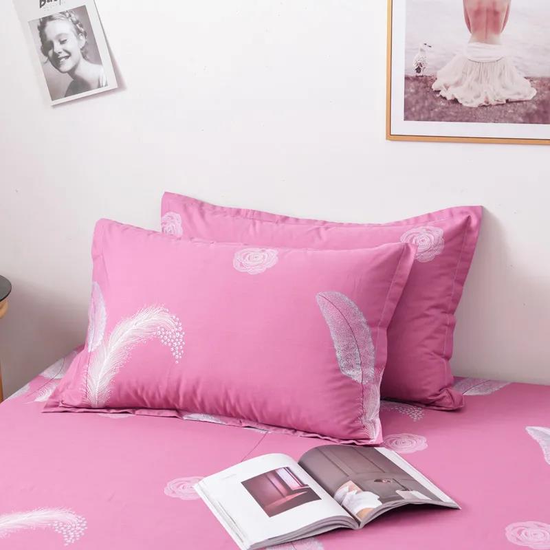 Two-piece Cotton Pillowcase Soft and Skin-friendly Bedroom Pillowcase Double Couple Bedding