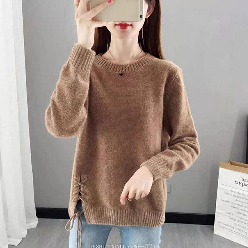 Autumn and Winter Mink Velvet Sweater Loose Casual Jacket Fashion Knitted Blouse