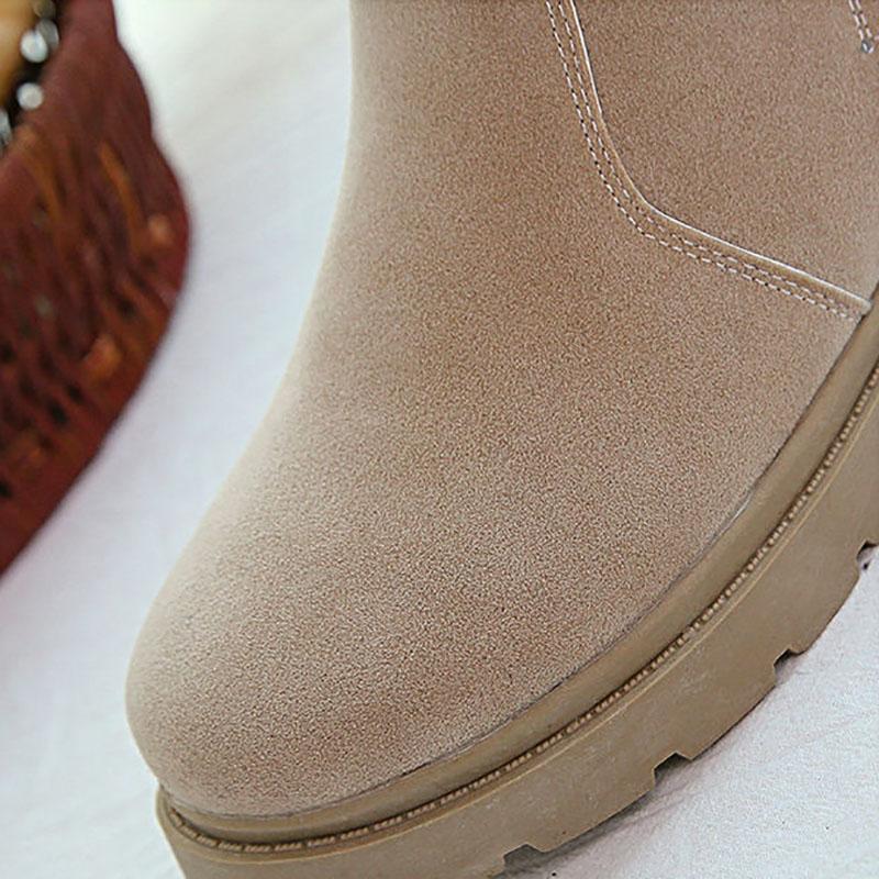 Martin Boots Female British Style Winter Student Wild Warm Short Boots Motorcycle Anti-skid Plus Velvet Snow Boots