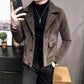 Autumn and Winter Woolen Coat Men's Korean Style Trend Short Slim Handsome Woolen Coat Men's Jacket Jacket