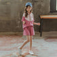Girls' Summer Suits Children's Fashion Western Style Sports Net Red Summer Clothes Children's