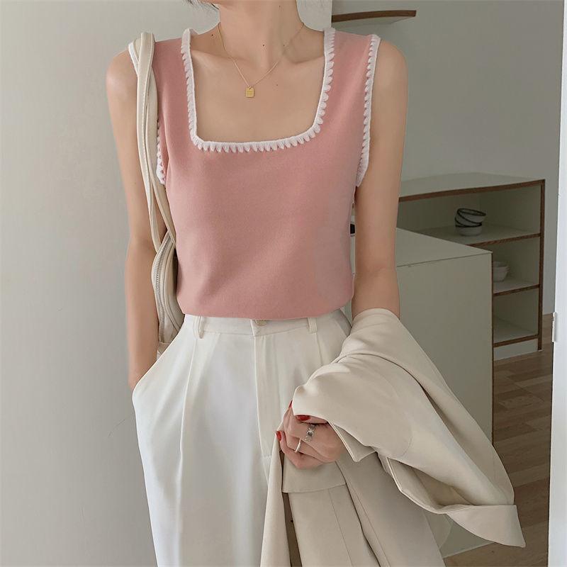 Velvet Women Vest Sexy Winter Thermals Square Neck Sleeveless Warm Body Tops Slim Solid Seamless Inner Wear Thermal Underwear