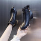 Women's Boots Fall 2021 Single Boots All-match Thick Heel Mid-heel Short Boots High Heels Fashion Soft-soled Shoes
