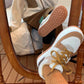 Plus Velvet Warm White Shoes Women's Winter Round Toe Thick-soled Flat Shoes All-match Cotton Shoes