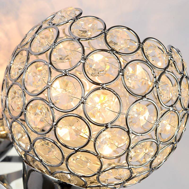 LED Crystal Wall lamp Wall  Light Creative Bedroom Bedside Wall Lamp Crystal Lights Gold/Sliver