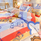 Four-piece Bedding Cotton Quilt Cover Single and Double Cartoon Printing Mattress Cover Bedroom Bed Linen Quilt Cover