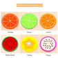 6pcs/10pcs Simple Creative Coaster Colorful Jelly Color Fruit Shape Anti-scalding Non-slip Silicone Insulation Pad Water Coaster