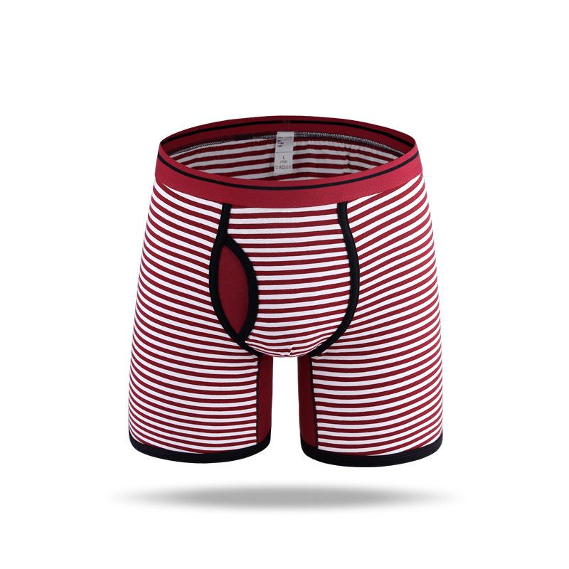 Striped Men's Underwear Sports Long Men's Boxer Shorts Men's Shorts