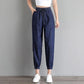 Tencel Thin Denim Jeans Women's Korean Style Loose Large Size Casual Ninth High Waist Harem Pants Outdoor Sports Denim Jeans Trousers
