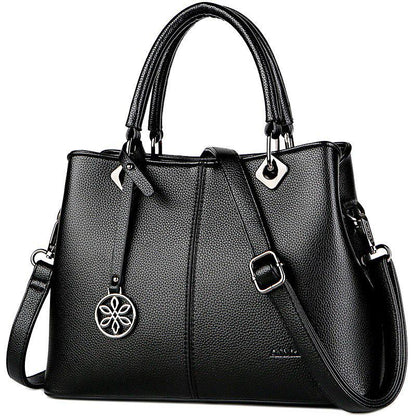 Luxury Women Cow Leather Handbag Pendant Ladies Fashion Tote Genuine Leather Shoulder Messenger Cros
