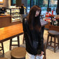Gothic Punk Hole Sweaters Women  Streetwear Harajuku Sweaters Hollow Out Broken Knitted Jumper Woman Pullover Sweater