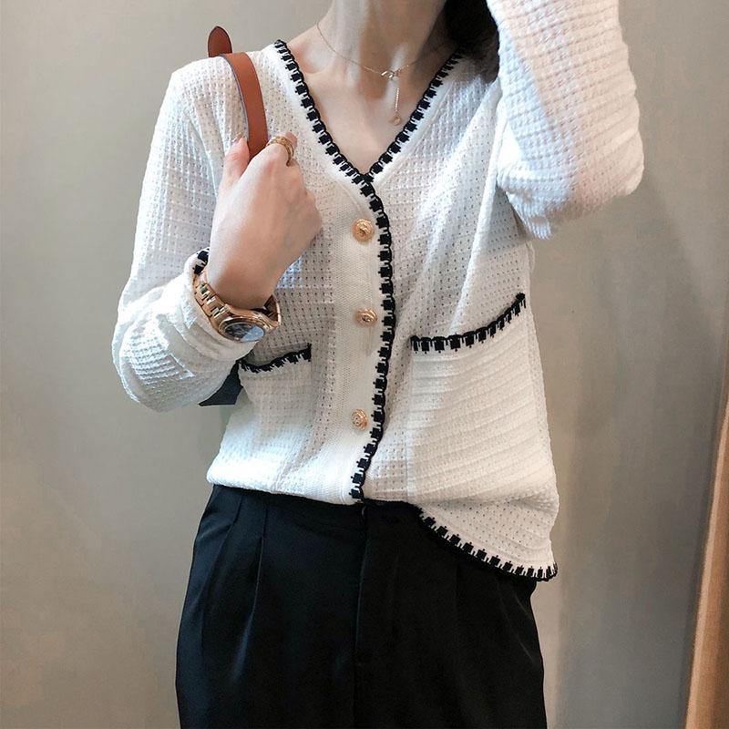 Autumn/Winter Knitted Jacket Cardigan Large Size Fashion Sweater Fashion Simple Female Top