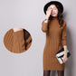 Warm thick large size sweater cashmere sweater female long sweater slim high collar sweater