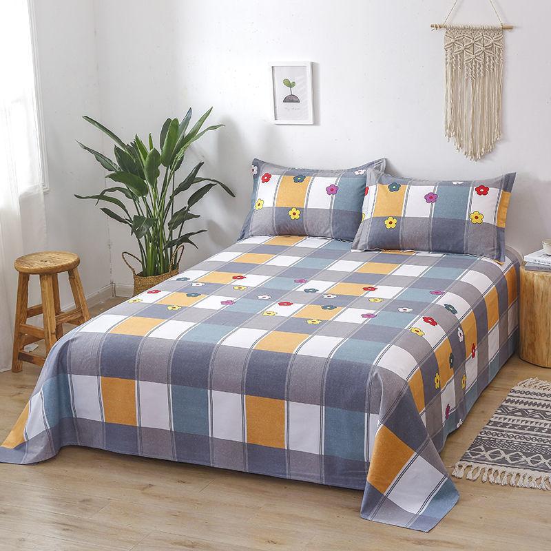 Exquisite Printed Pattern Simple Style Bedding Three-piece Set Thick Cotton Sheets Cotton Twill Bed Sheets Pillowcases Cotton Fabrics To Keep Warm