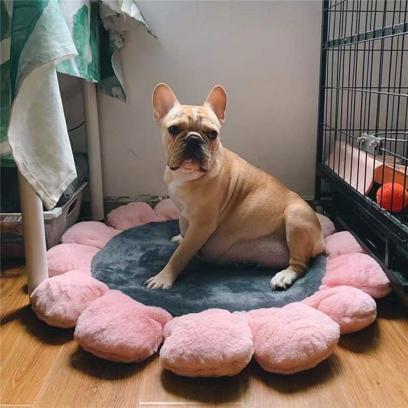 Flower Pet Mat Cat Autumn and Winter Soft Rabbit Fleece Warm Mat Land Pad Pet Sleep Pad