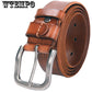 High Quality Leather Casual Pin Buckle Belt for Men Brown Leather Belts Vintage Style Design Belt