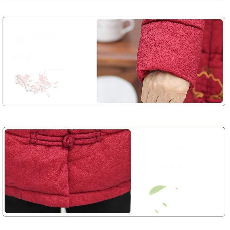 Mother's Winter Coat Thick Padded Jacket Mid-length Middle-aged and Elderly Large Size Cotton-padded Jacket Women's Down Padded Jacket