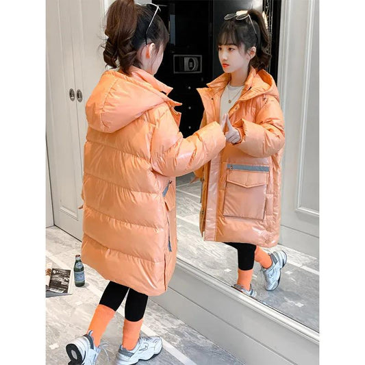 Girls' Cotton-padded Clothes Overcomes Warm Jacket Winter Clothes Thick Down Padded Jacket