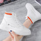 Fashion Non-slip High-top Shoes Outdoor All-match Spring and Summer Shoes Ladies Trendy Casual Work Shoes