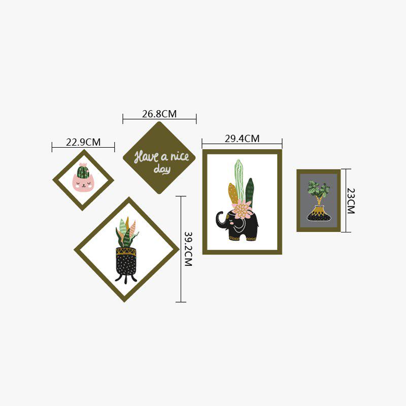 [sticker ]Cartoon Animal Diy Picture Murals Wall Stickers Home Decor Living Room Bedroom Kitchen Ar