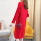 Maternity Autumn and Winter Dresses Plus Size Half High Neck Sweater Mid-length Long-sleeved Warm Sweater