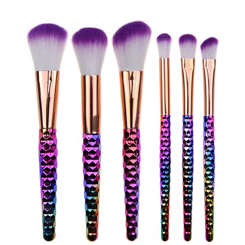 Best Deal Professional 6 PC Makeup Brush Suit Tools Sector Brush Makeup Tools Toolsorganizer Makeup