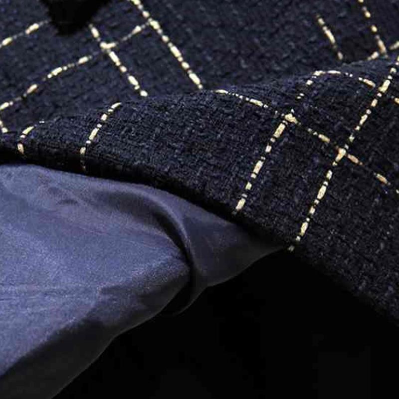 Fragrant Wind Jacket Skirt Suit Skirt Female Ladies Temperament Dress Two-piece Plaid Pattern Temperament Suit Elegant and Comfortable