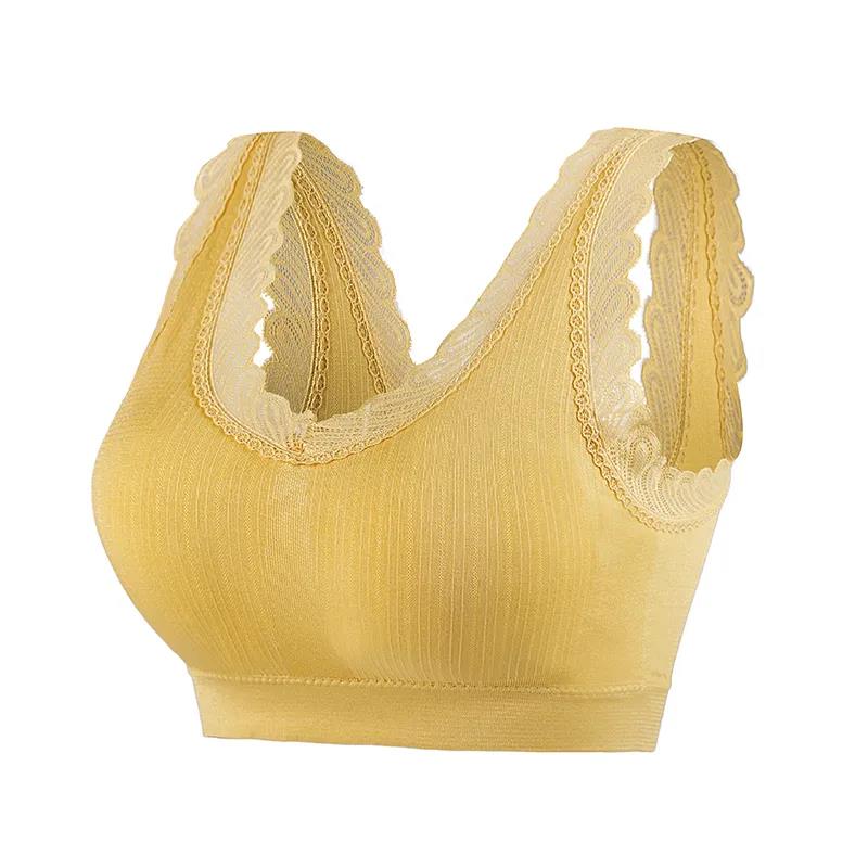 Lace Beauty Back Tube Top Sling Wrap Chest Gather Sports Lift Shock Absorption Non-slip No Steel Ring Vest Underwear Bra