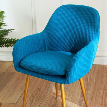 Curved Dining Chair Cover Household Special-shaped Thickened Elastic Stool Cover Universal 2-piece Chair Cover