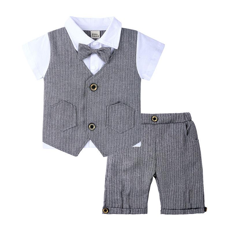 Baby Formal Suit Infant Blazer Toddler Gentleman Tuxedo Outfit Wedding Birthday Gift Clothes Set