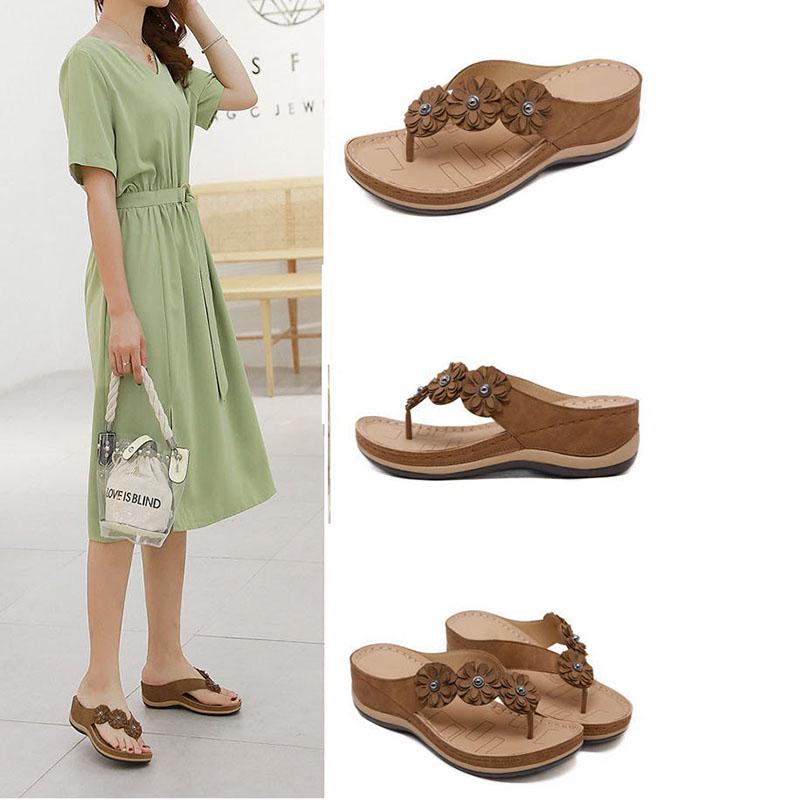 Women 'S Sandals Summer Wedge Slippers Shoes Vintage Flip Flops Female Ladies Woman Sandals Lady Casual Slides