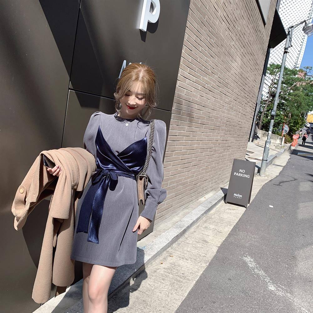 Fashion Women Casual T shirt Dress Elegant long sleeve Party Club Dress Clothing Streetwear