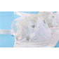 Women's Comfortable Embroidered Underwear Adjustable Bra for Big Breasts Sexy Lace Mesh Floral Gather Straps Brassiere Full Cup Pad Solid Underwear