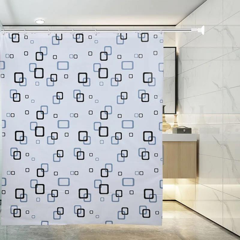 Bathroom Supplies Shower Curtain Cloth Waterproof Curtain Bathroom Partition Bathroom Curtain Shower Curtain Hook Set Free Punch