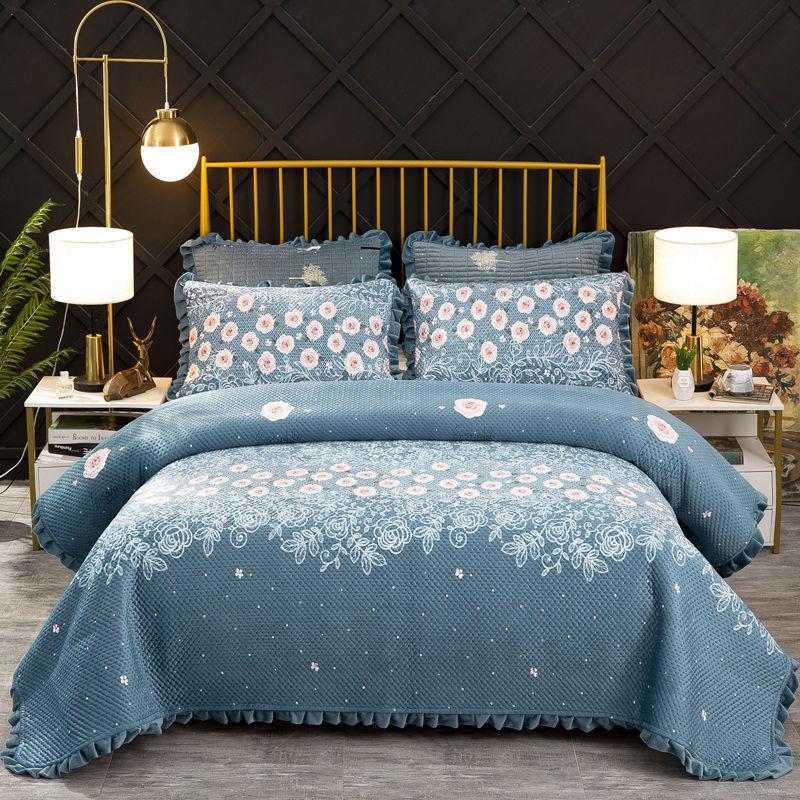 Coral Fleece Soft Blanket Crystal Fleece Blanket Double-sided Plus Fleece Blanket Sheet Thick Tatami Bed Cover Quilted Non-slip Bed Cover Blanket