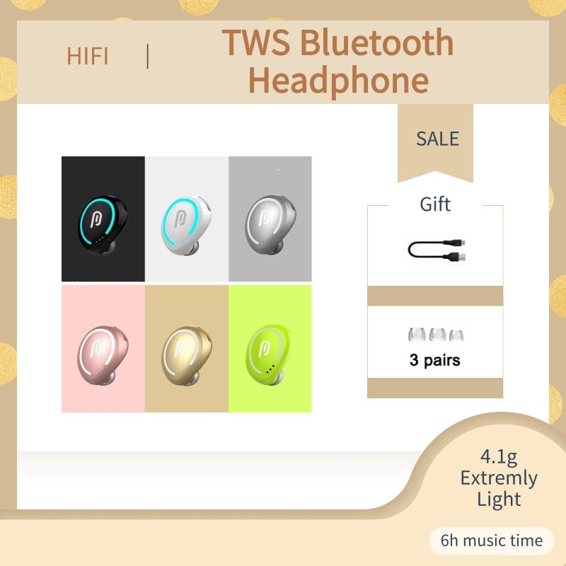 TWS Mini Bluetooth 4.1 Earphone Wireless Headset Music Earbuds Sport Wireless Headphones with Mic