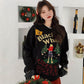 Christmas Sweater Women Fall Winter Retro Embroidery Pattern Pullover Sweater All-match Fashion Jacket Outer Wear