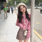 Autumn Fashion Loose Sweater Leopard Print Short Loose Pullover Short Round Neck Young Women's Knitwear
