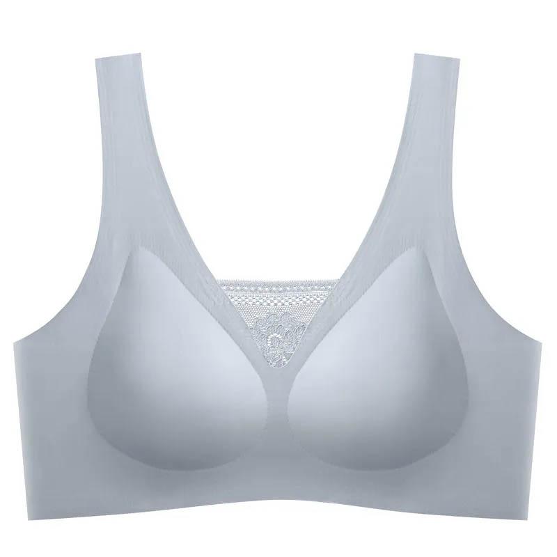 Beautiful Back Underwear Seamless Gathering Anti-sagging Sports Bra Adjustable Breast Bra Breathable Anti-glare Sexy Lace Sports Vest