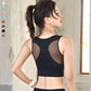 Sports Underwear Female Students Without Steel Ring Gathered Mesh Stitching Beauty Back Fitness Bra Shockproof Yoga Vest Gym Running Suspenders