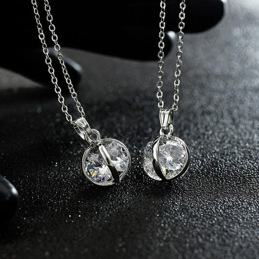 Boutique Four-sided Zircon Necklace Necklace Creative Fashion Pumpkin Necklace